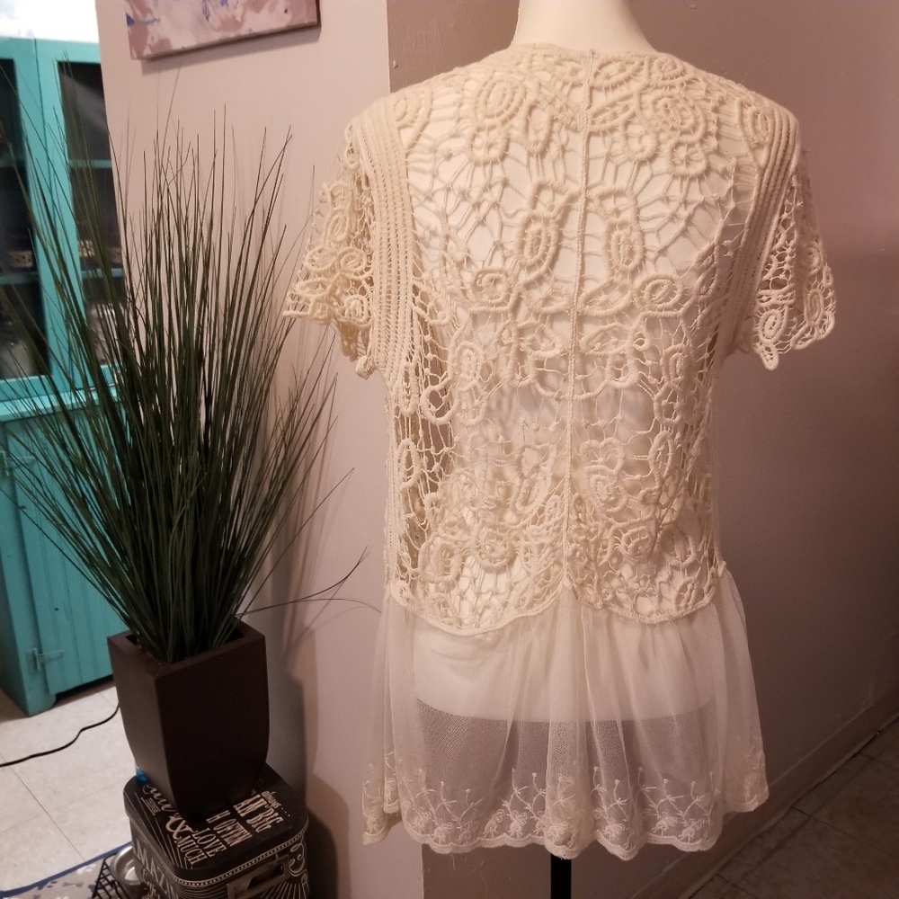 Lace Vest I've worn it with jeans and a blouse and with a short dress.